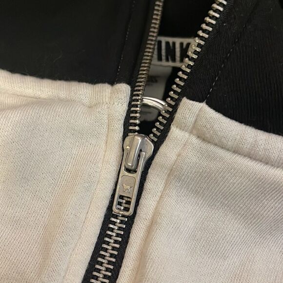 Rare quarter 1/4 zip pullover sweatshirt VS pink leopard/cheetah black white - Picture 7 of 8